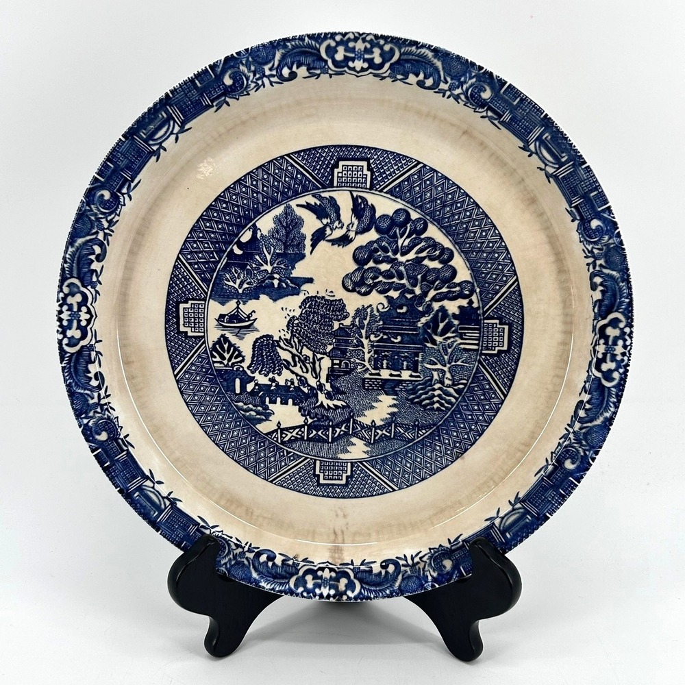 Arklow Classics Blue Willow Plate Made Ireland Transferware Chinoiserie Vintage